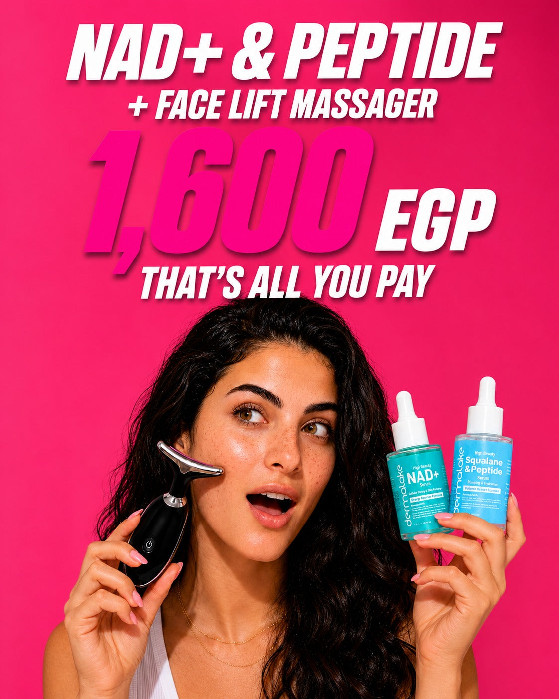 NAD Serum + Peptide Serum + Face Lift Massager