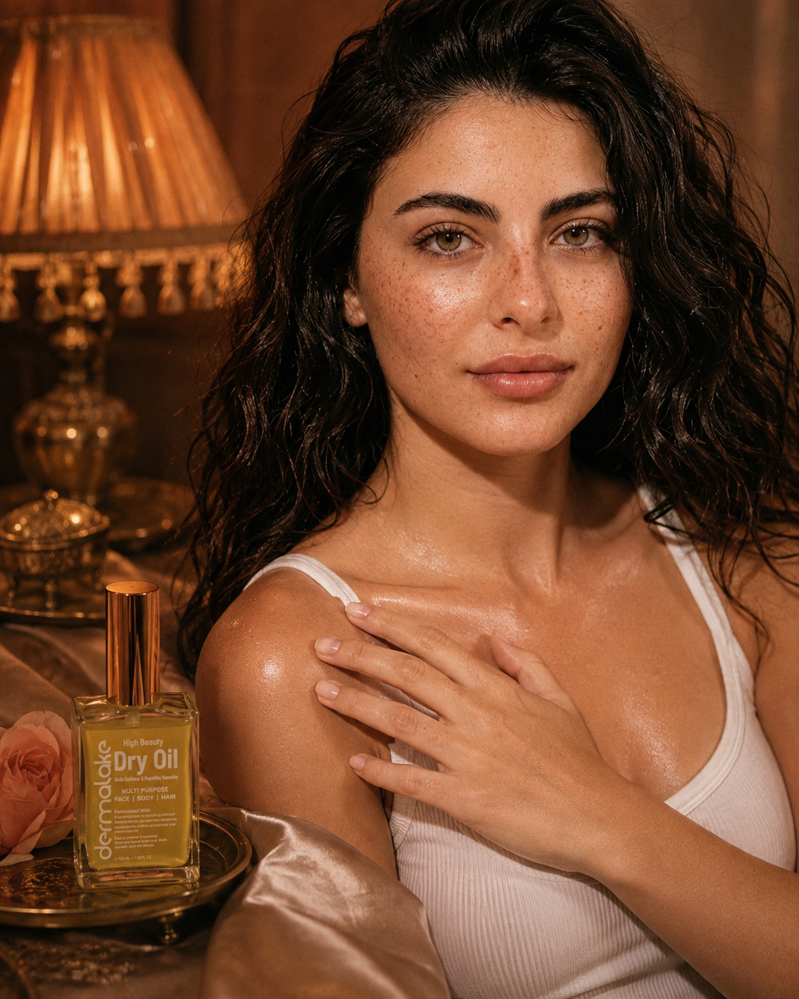 Gold Amber Dry Oil – Face , Body &amp; Hair Multi-Use Care