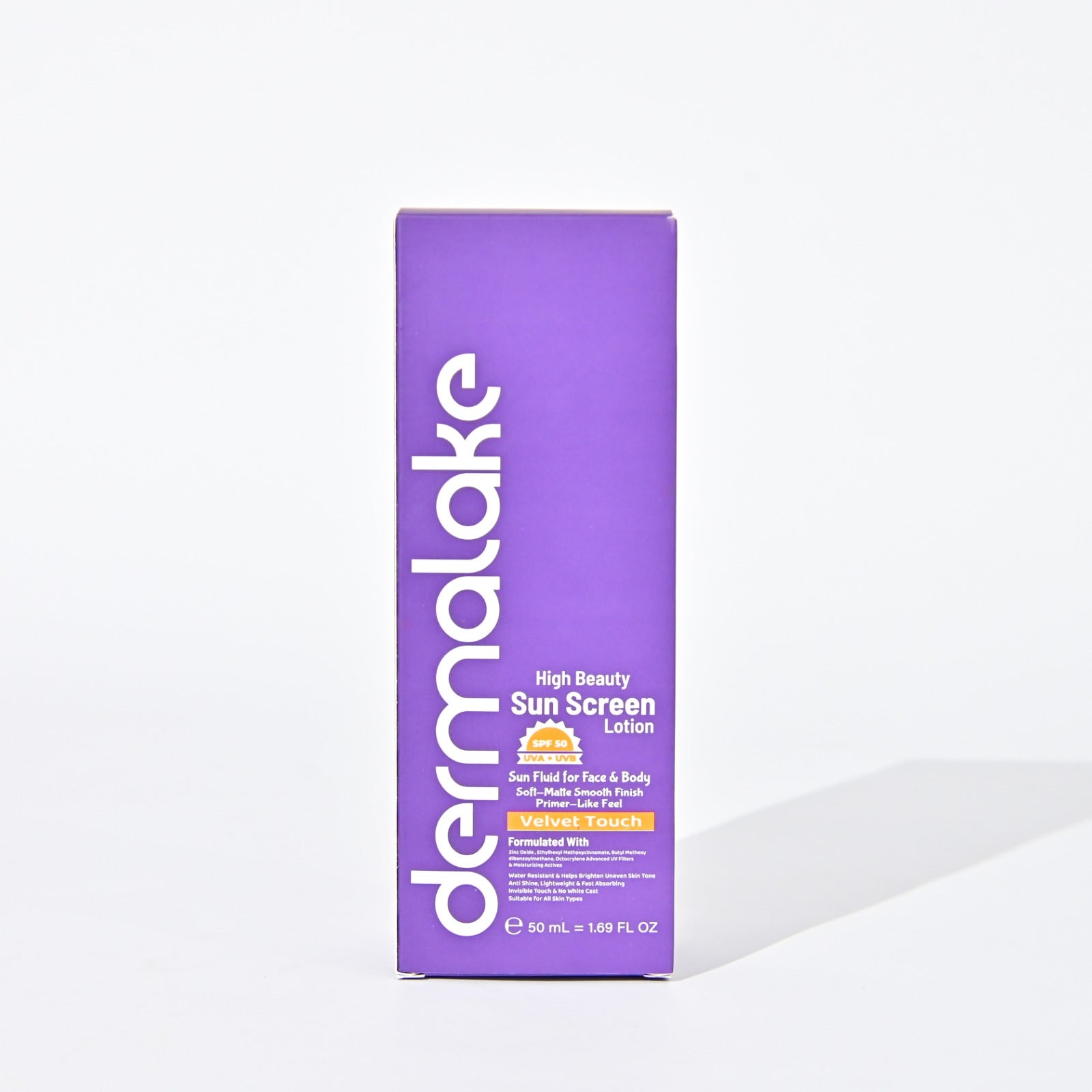 Sunscreen Lotion SPF 50 Velvet Touch - Soft Matte Smooth Finish - UVA &amp; UVB Protection